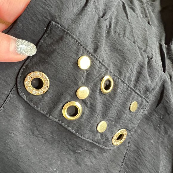 BABY PHAT | Shorts Romper with Gold Grommets - Picture 10 of 11